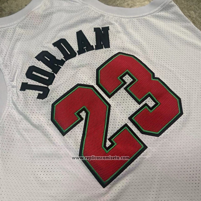 Camiseta Chicago Bulls Michael Jordan NO 23 Mitchell & Ness 1997-98 Blanco2
